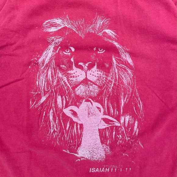Vintage Jesus Lion & Lamb T-Shirt Men's XL - Picture 3 of 5